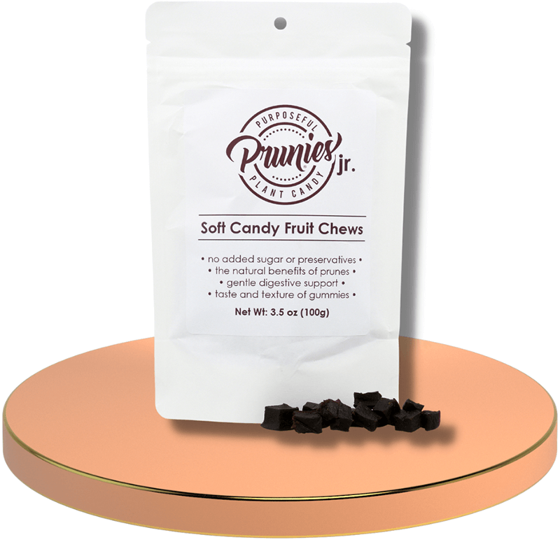 Prunies Jr. pouche and candy