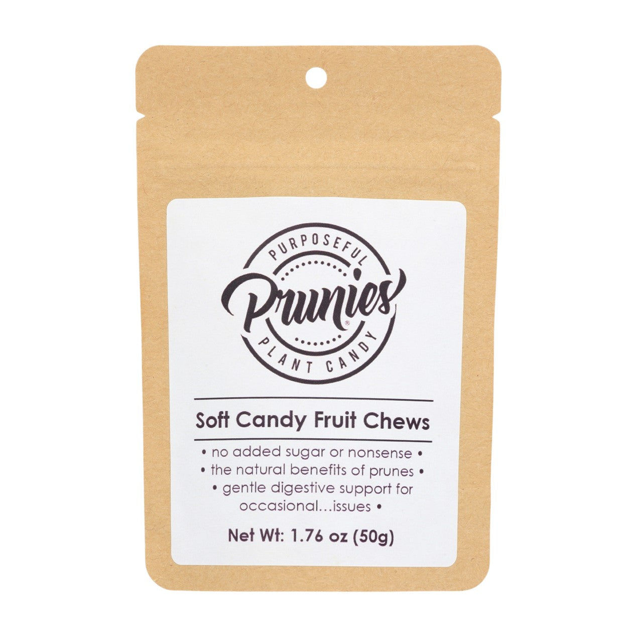 Front of Prunies original pouch